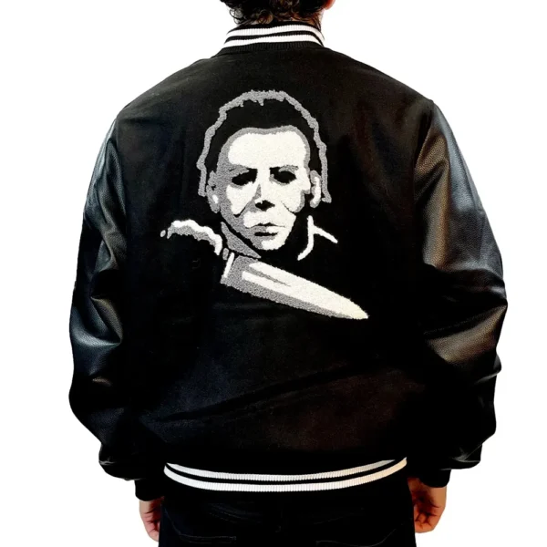 Michael Myers Halloween Black Varsity Jacket - Image 2