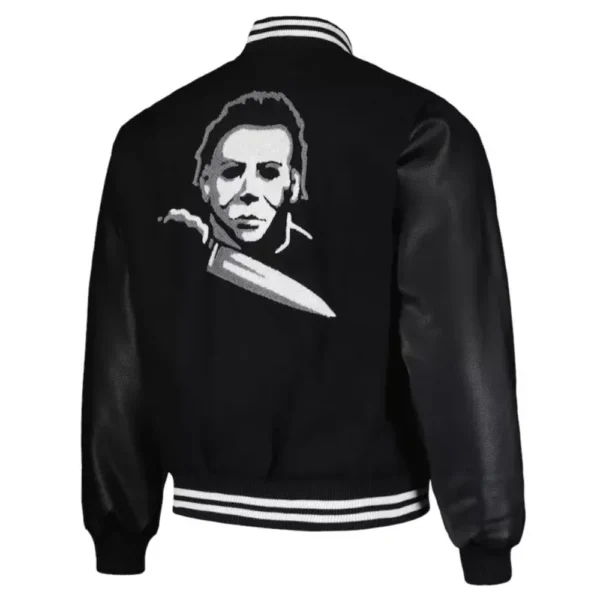 Michael Myers Halloween Black Varsity Jacket - Image 5