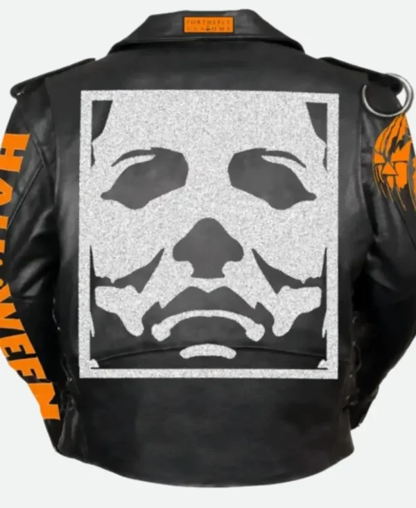 Michael Myers Halloween Leather Biker Jacket - Image 2