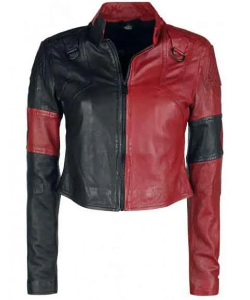 Harley Quinn Live Fast Die Clown Leather Jacket - Image 2