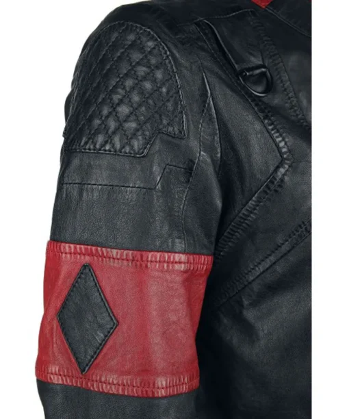 Harley Quinn Live Fast Die Clown Leather Jacket - Image 4