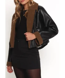 Brycen Womens Shearling Biker Leather Jacket for Womens