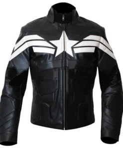 Chris Evans The Winter Soldier Captain America Black Leather Jacket