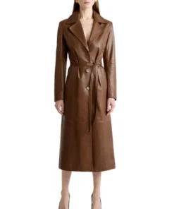 Douglas Womens Warm Toned Brown Trench Coat