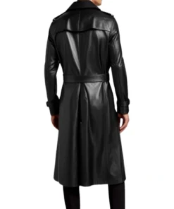 Alternative view of Hector Double Breasted Real Leather Duster Coat