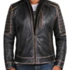 Brown-Rubboff@Joker Suicide Squad Halloween Brown Leather Jacket
