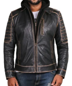 Brown-Rubboff@Joker Suicide Squad Halloween Brown Leather Jacket