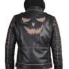 Brown-Rubboff@Joker Suicide Squad Halloween Leather Jacket