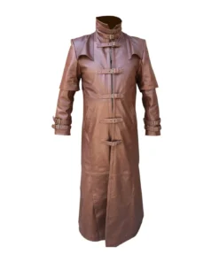 Juan Belted Closure Duster Leather Coat