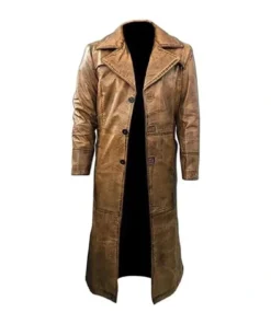 Native Western American Lambskin Leather Duster Coat
