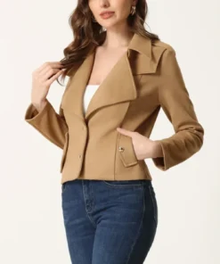 Alternative view of Navada Womens Soft Suede Leather Biker Jacket