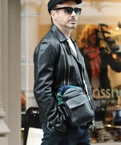 Robert Downey Jr. Iron Man Leather Jacket Side View