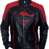 Red-Black@ Smallville Superman Red and Black Leather Jacket