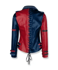 Suicide Squad Harley Quinn Red n Blue Leather Jacket