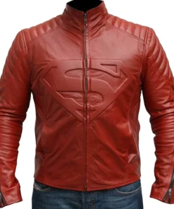 Red@ Superman Red Leather Jacket