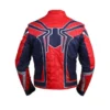 Tom Holland Spider Man Far from Home Red Leather Jacket Back