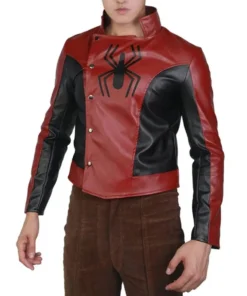 Tom Holland Spider-Man No Way Home Red Leather Jacket