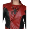 Tom Holland Spider-Man No Way Home Red Leather Jacket Front View