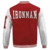 Tony Stark Iron Man Red Varsity Jacket