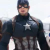 captain america civil war blue leather jacket front