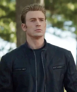 chris evans leather jacket endgame