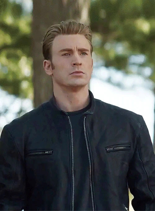 Chris Evans Avengers Endgame Captain America Leather Jacket