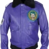 joker purple leather jacket