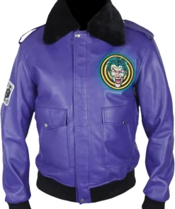 joker purple leather jacket