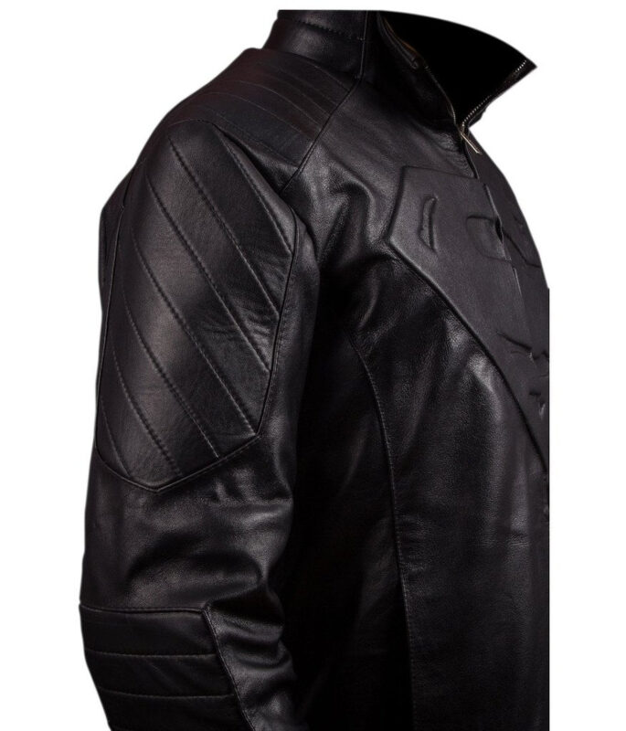 Black@ superman Black leather jacket