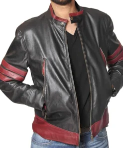 wolverine black leather jacket