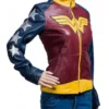 wonder woman red leather jacket costume