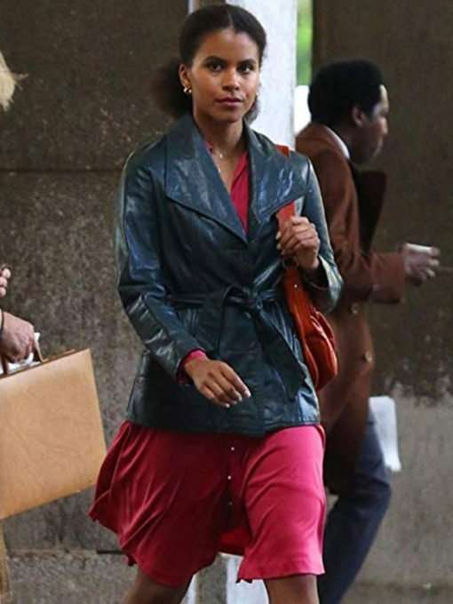 zazie beetz leather jacket