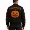 Halloween-Pumpkin-Embroidered-Black-Wool-Bomber-Jacket