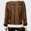 IvyLou-Fur-Collar-Real-Sheepskin-Leather-Brown-Shearling-Biker-Jacket-Back
