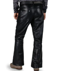 Alternative view of Brivon Mens Black Leather Pants