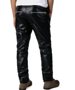 Alternative view of Veyron Mens Black Leather Pants