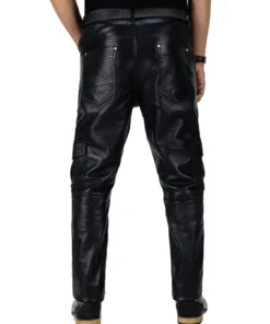 Alternative view of Ylira Mens Black Leather Pants