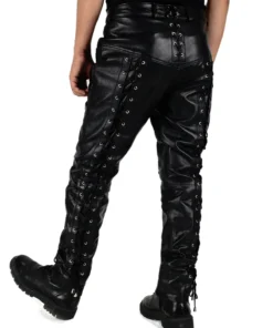 Alternative view of Zephor Mens Black Leather Pants